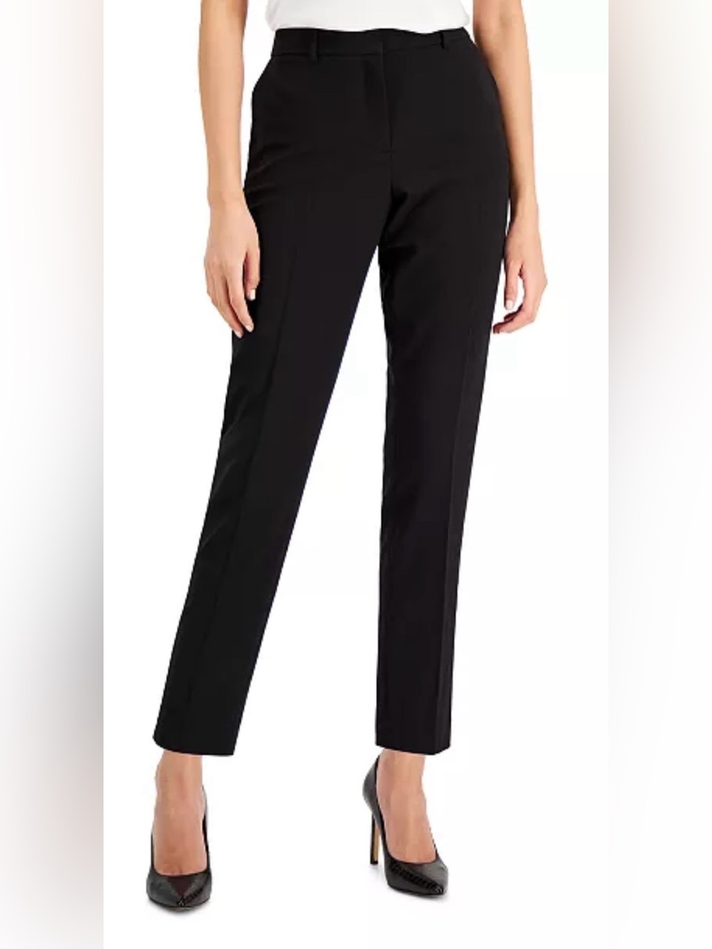 Tahari Black Suit Straight-Leg Trousers